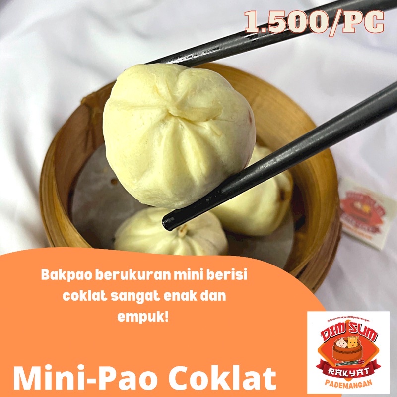 

Mini Pao Coklat isi 30 PCS FROZEN HALAL ENAK MURAH DIMSUM RAKYAT 1000