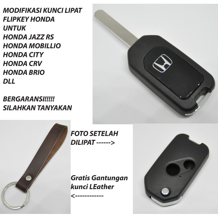 TERMURAHH   Casing Kunci Lipat Flip Key Mobil Honda Jazz mobilio brio CRV freed