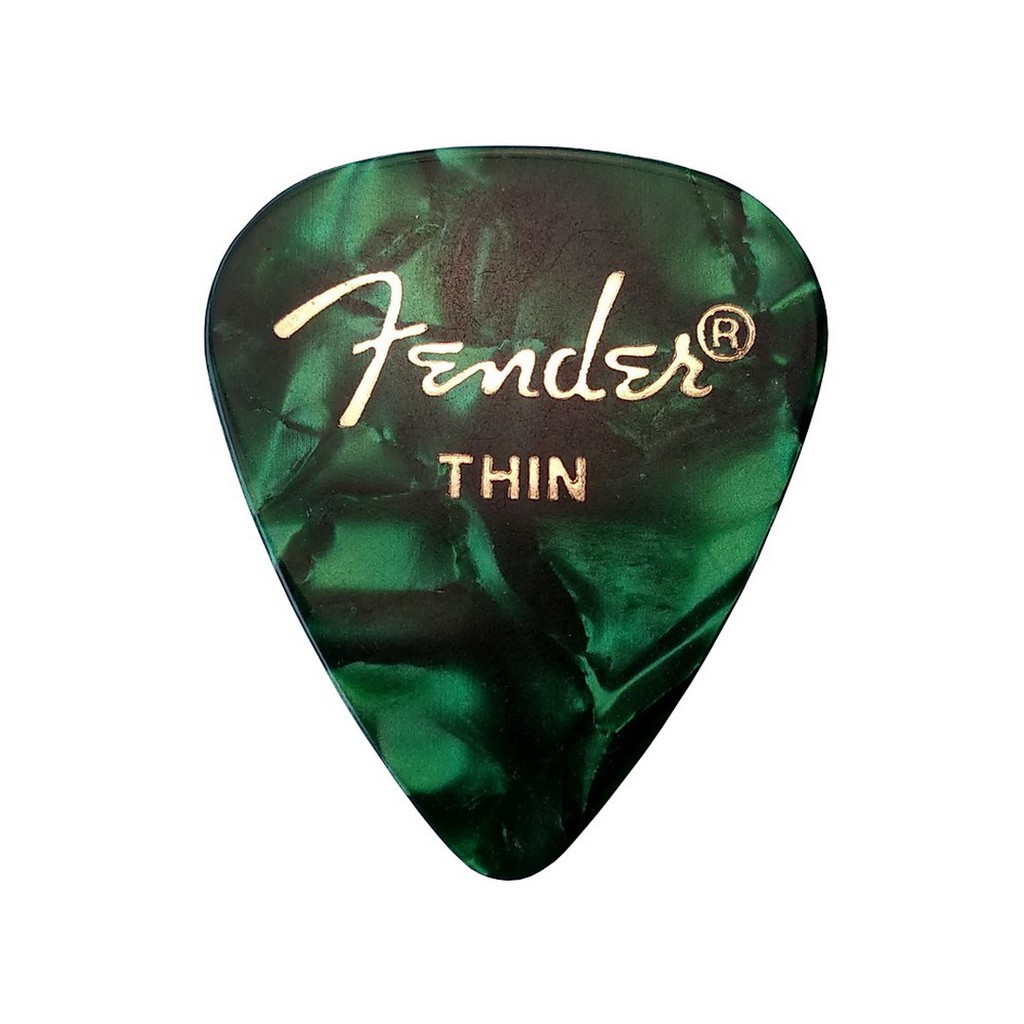 Fender Celluloid Pearl Green Pick Gitar - Thin / Medium / Heavy