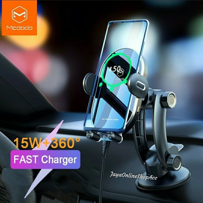 Wireless Charger Mobil Mcdodo 15W Fast Charger Car Holder Wireless