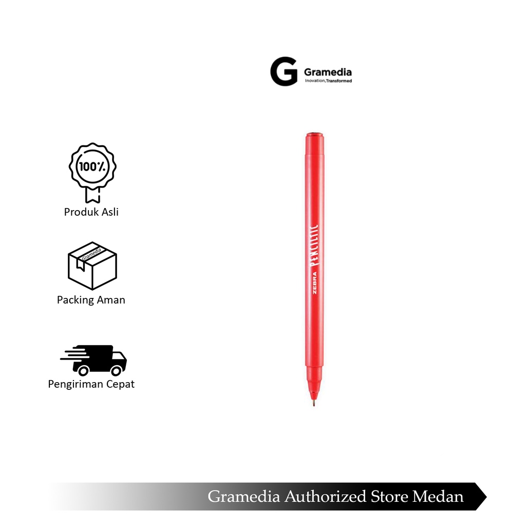 

Gramedia Medan - ZEBRA PINCILTIC RED