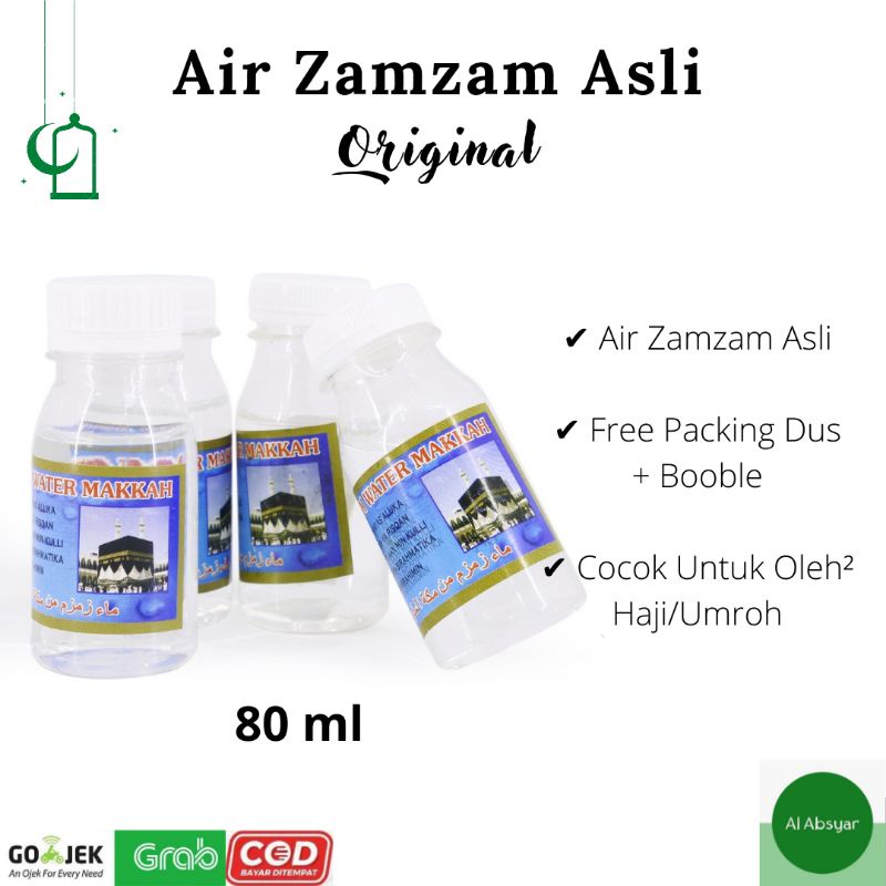 

Air Zamzam 80ml Asli Oleh Oleh Haji Umroh Air Zam Zam Asli Mekkah Murah Berkualitas Air Alkali Air Terbaik Didunia Air Yang Diberkahi Botol Air Zamzam 80 ml Botol Kosong Isi Air Zamzam Original kemasan repack