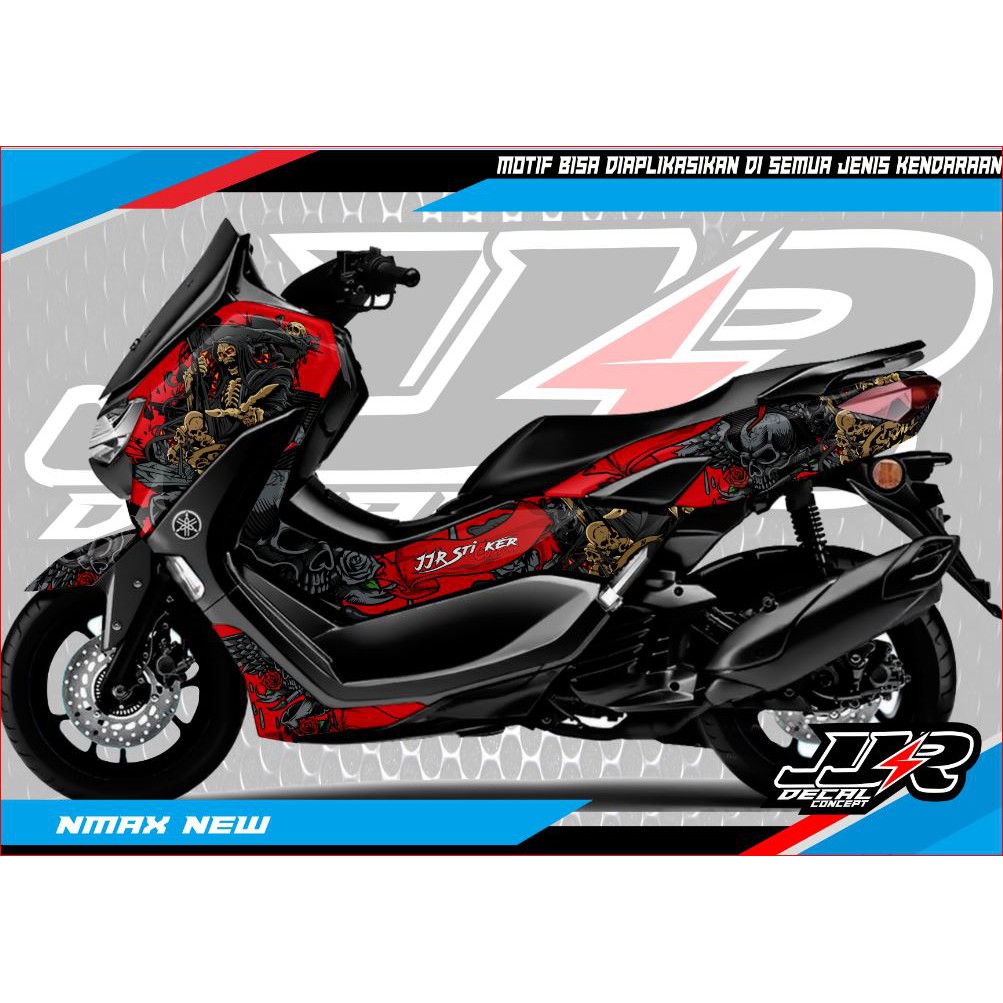 Decal Sticker Nmax New Motif tengkorak