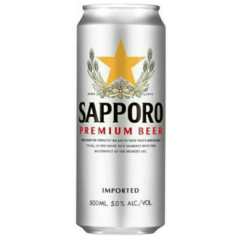 Sapporo beer Sapporo bir Sapporo premium beer 500ml 24can Beer Jepang Beers import 500ml 24 kaleng per box