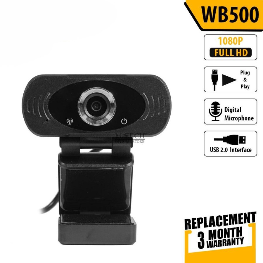 M-Tech WB500 1080p Full HD Auto Focus Webcam Original