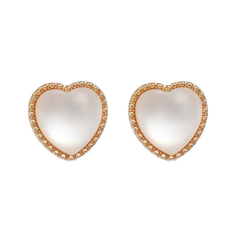 Anting Stud Kristal Bentuk Hati Gaya Elegan Untuk Wanita