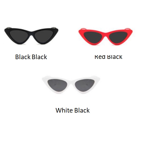 [GROSIR] Kacamata Hitam 2018 Korean Ulzzang Triangle Vintage Cat Eye Sunglasses Women Men