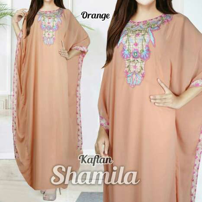 Gamis Wanita - Kaftan Shamila Orange  ER-530