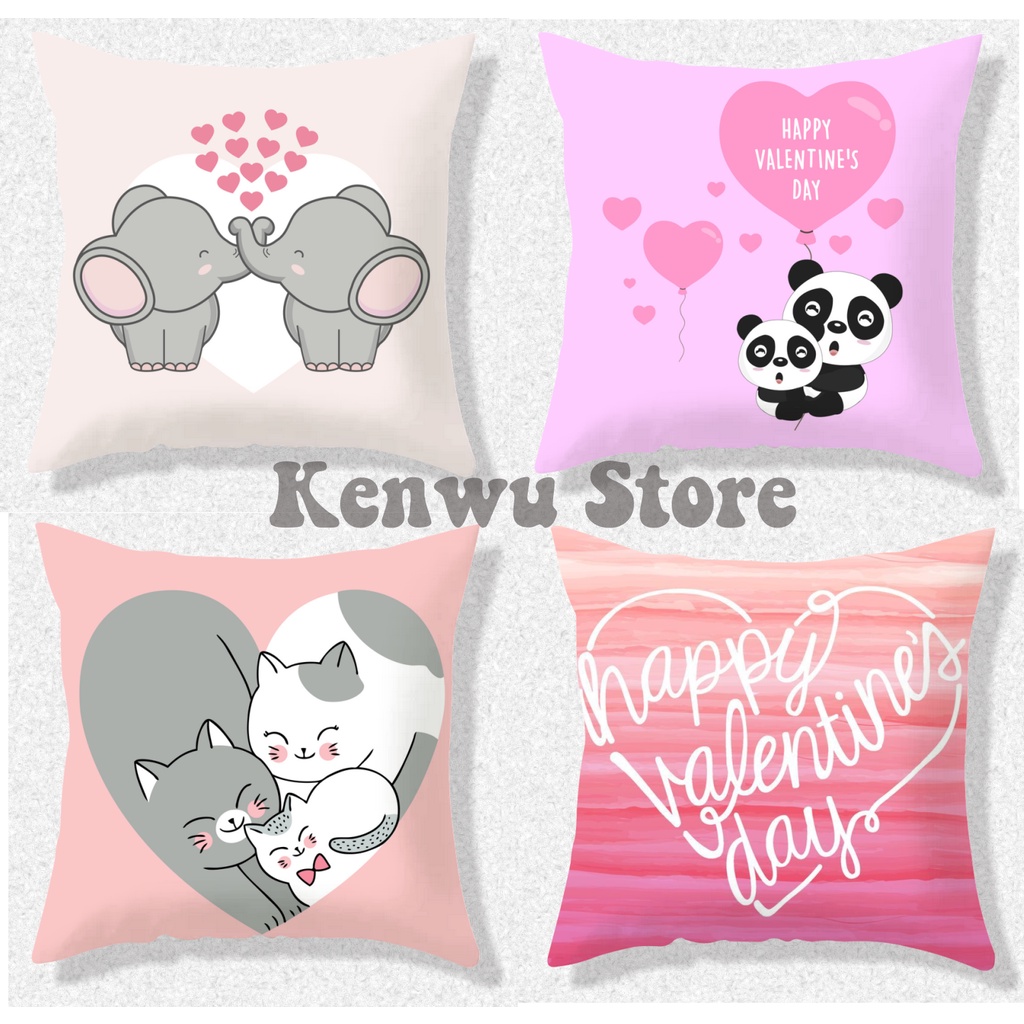 Bantal Valentine 30x30 cm Part 2 #VL 011-020 / Kado Valentine / Bantal Kado / Kado Hari Kasih Sayang / Bantal Souvenir / Bantal Sofa