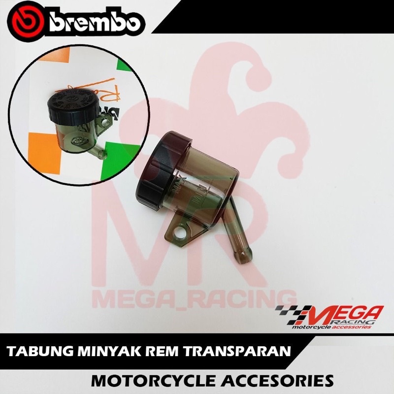 TABUNG MINYAK REM MINI SMOKE | BISA DIPASANG DEPAN &amp; BELAKANG - UNIVERSAL MEGA PRO , PCX,CBR150R,NMAX,SATRIA,FU,NINJA,R,RR,ADV,LEXY,JUPITER,MX,VIXION,CBR,CB,XRIDER,BEAT,MIO,SCOOPY,VARIO,VEGA,ZR,TABUNG MINYAK MASTER REM / TONJOKAN MASTER REM BOTOL OLI REM