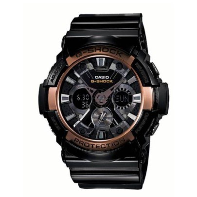 Casio G-Shock Type GA-200RG-1ADR Original / Casio Gshock Black Rosegold GA 200RG 1A