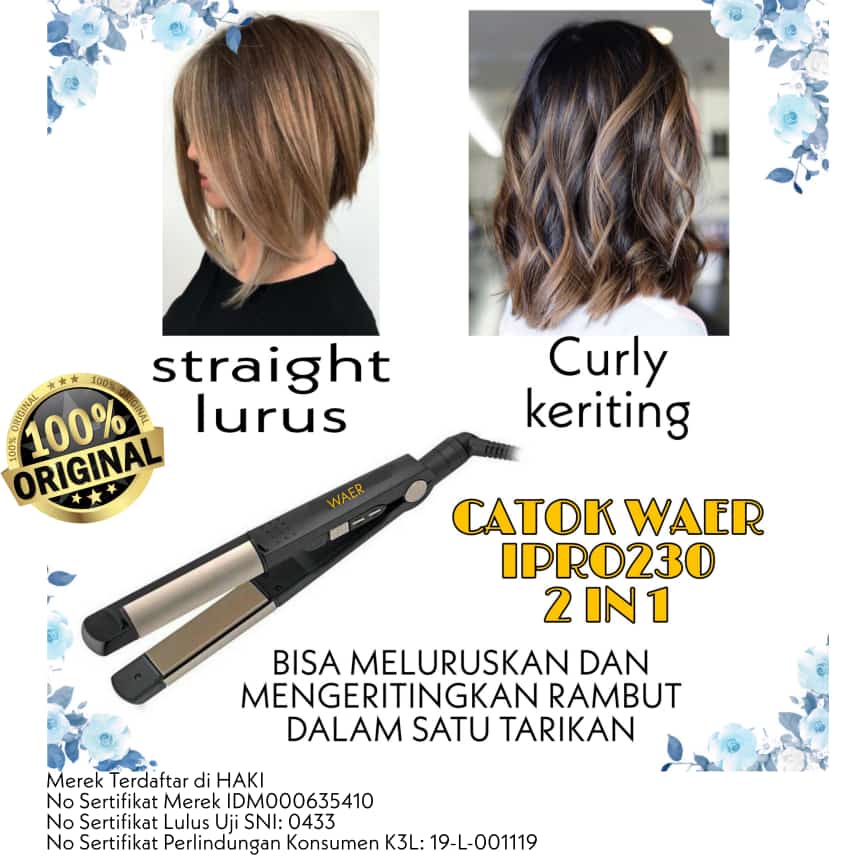 CATOK 2 IN 1 IPRO230 ICURL MERK WAER CATOKAN RAMBUT