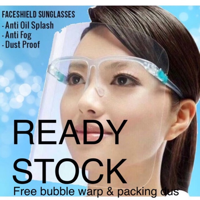 Face shield kacamata/ nagita face shield/ pelindung wajah kacamata/ face shield murah