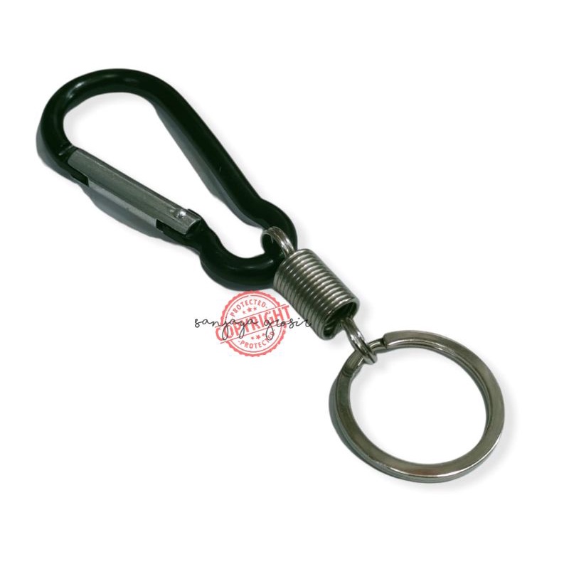 -GANTUNGAN KUNCI KARABINER PER UKURAN 5CM-8CM/ KARABINER PER STAINLESS