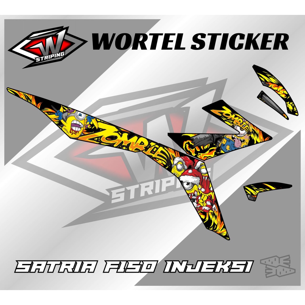 Striping Hologram Satria FU Injeksi-Stiker Decal Satria Fu 150 Injeksi Minion