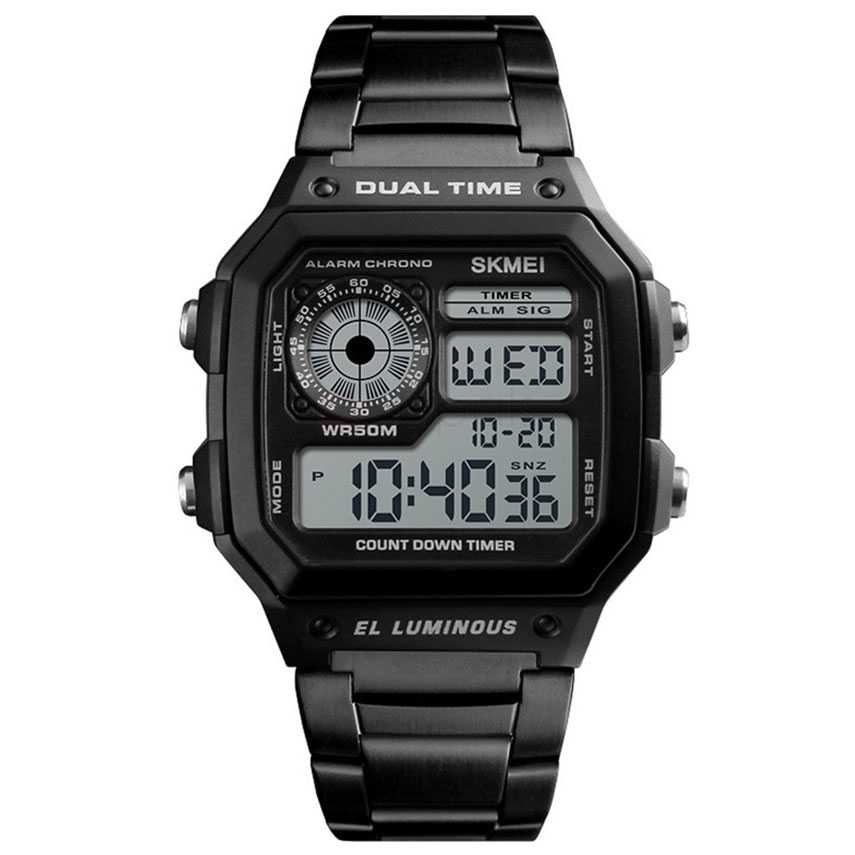 SKMEI Jam Tangan Digital Pria  1335 Aneka warna Hitam Merah Biru Hijau kuning Titanium Gray Silver P