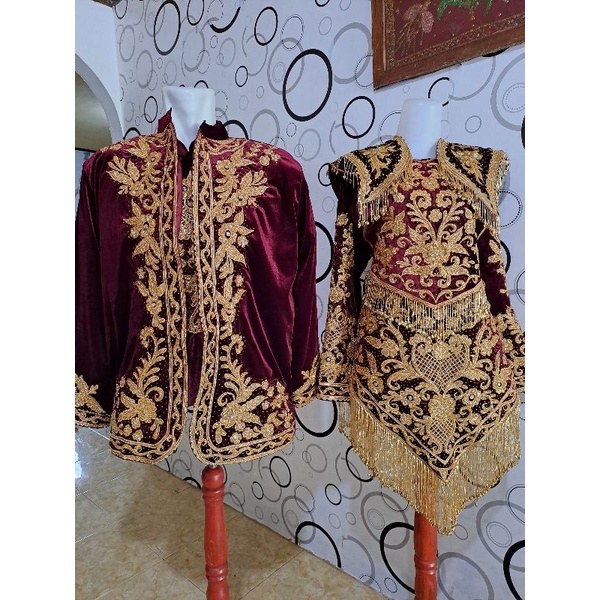 baju pengantin minang full payet jepang