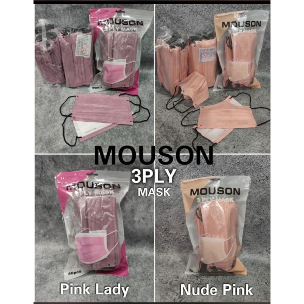 Masker EARLOOP 3 Ply Mouson / 3PLY MOUSON PREMIUM MASKER - isi 50 Pcs