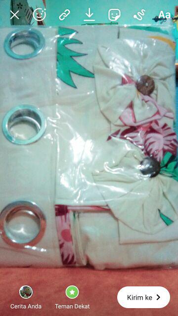 Gorden Minimalis Murah Motif Flamingo