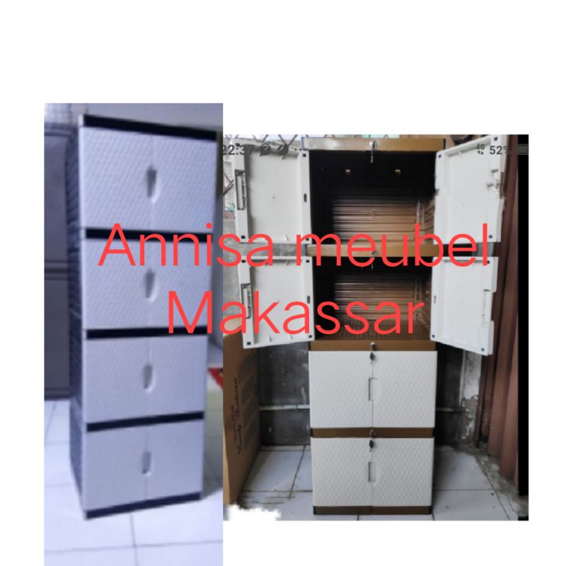 lemari plastik Renata mini susun 4