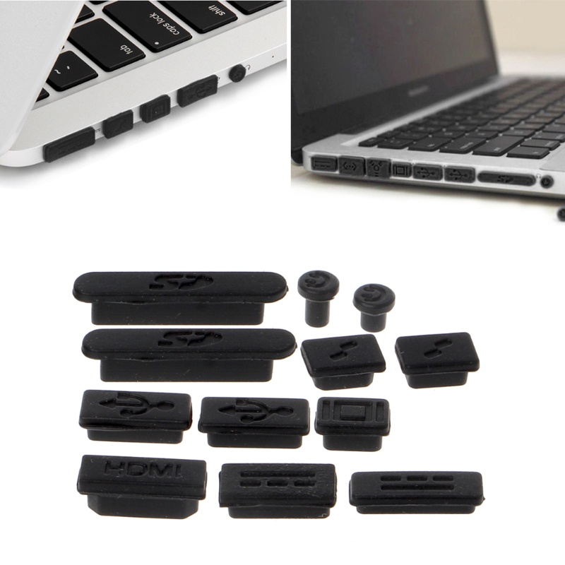 Btsg 12pcs / Set Plug Stopper Silikon Anti Debu Untuk Macbook Air Pro Retina 11 &quot;13&quot; 15 &quot;