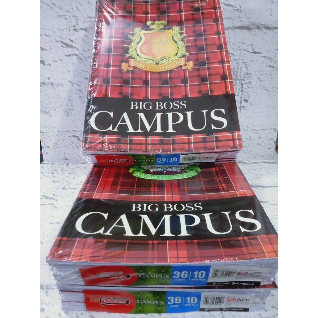 

buku tulis BIG BOSS CAMPUS isi 36 lembar harga jual perpak (10buku)