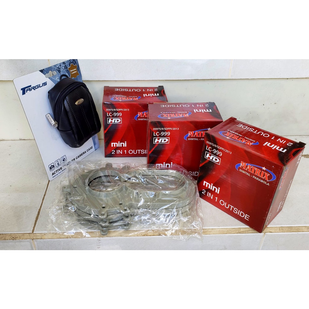 3 Unit Tube / LNB C-band 2 in 1 Outside Mini  (Bonus Tas)