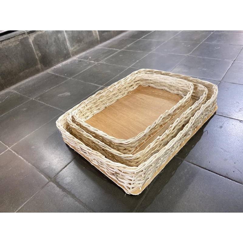

Keranjang Parcel Rotan | Kotak Rotan Set | Parcel Hantaran | Isi 3
