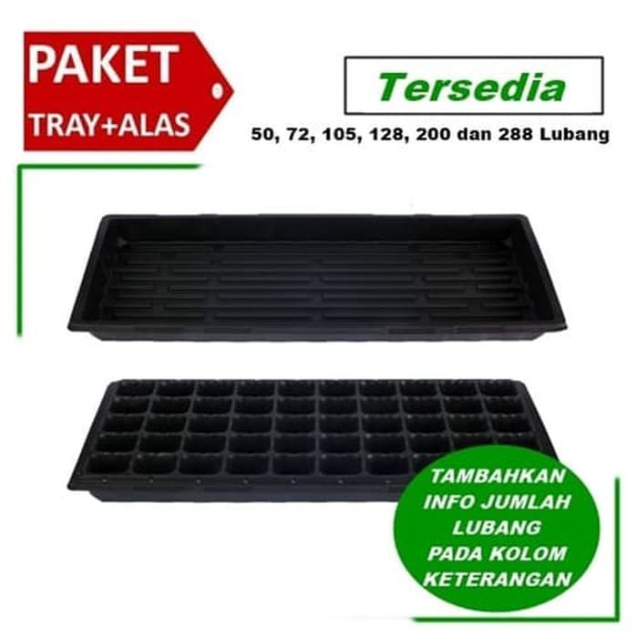 Paket 1 Tray Semai + 1 Alas Tray Hidroponik