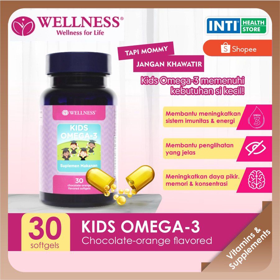 Wellness | Suplement Makanan | Kids Omega-3 30 Softgels