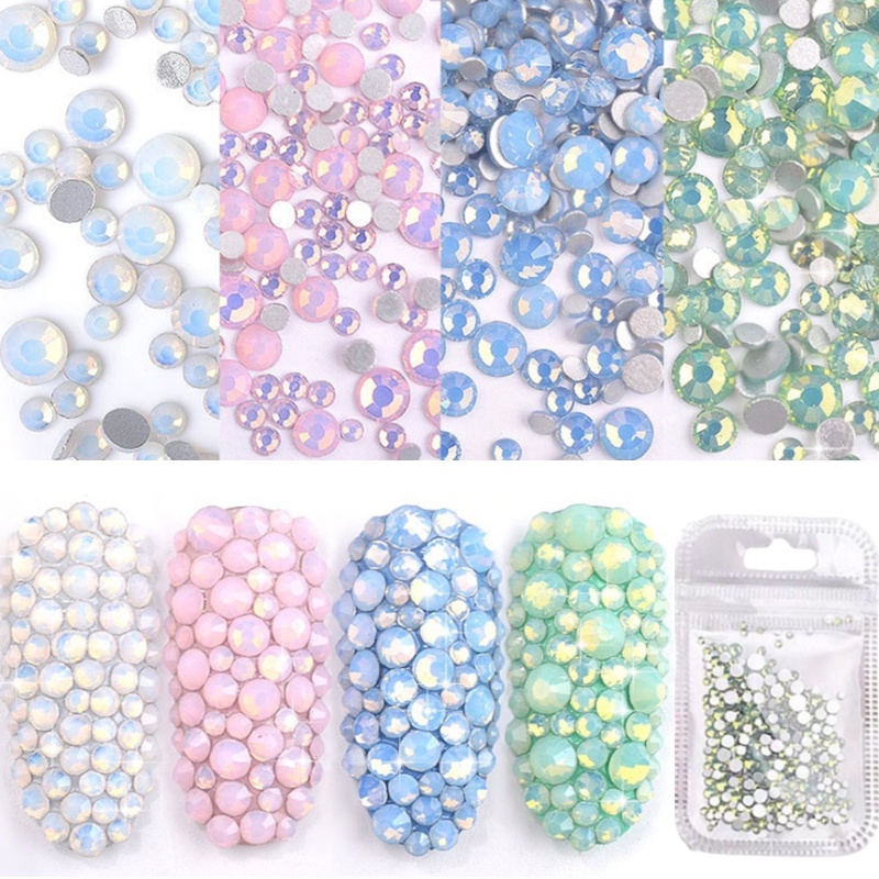 #Fondcutie#350pcs / Pak Stiker Kristal Berlian Imitasi 3D Untuk Dekorasi Nail Art DIY