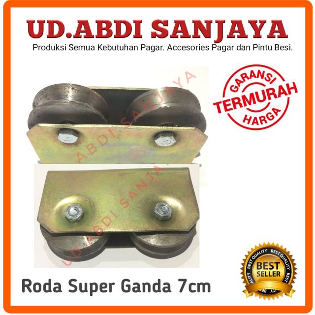 Jual Roda Pagar Super Besi Ganda Ukuran 7cm Roda Double Accesories Pagar Shopee Indonesia 3685