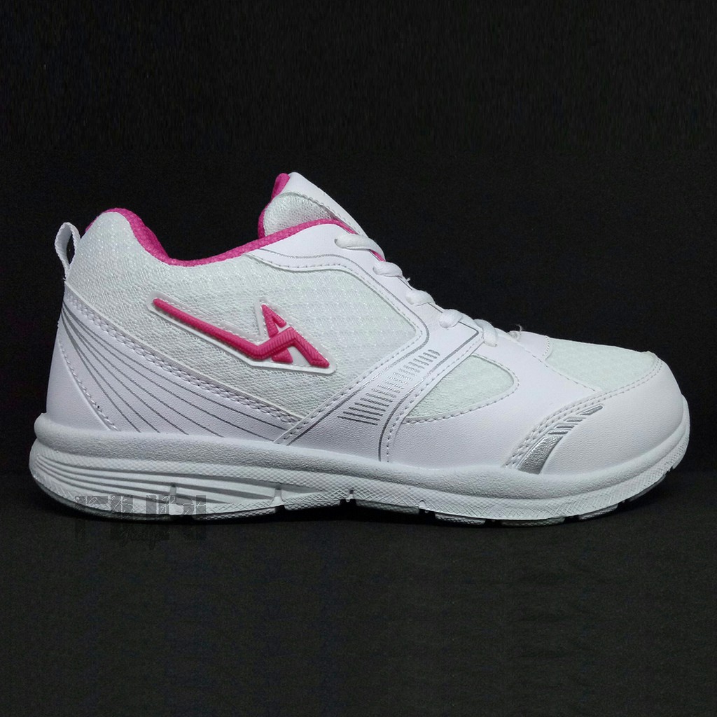 FIURI - Pro ATT Original - LGP 680 Putih Pink 37-40 - Sepatu Kets Sneakers Wanita - Sepatu Olahraga Sport Wanita - Sepatu Casual - Sepatu Jogging Lari Fitness Gym Senam Wanita - Sepatu Anak Perempuan Cewek -Sepatu Sekolah Bertali SD SMP SMA