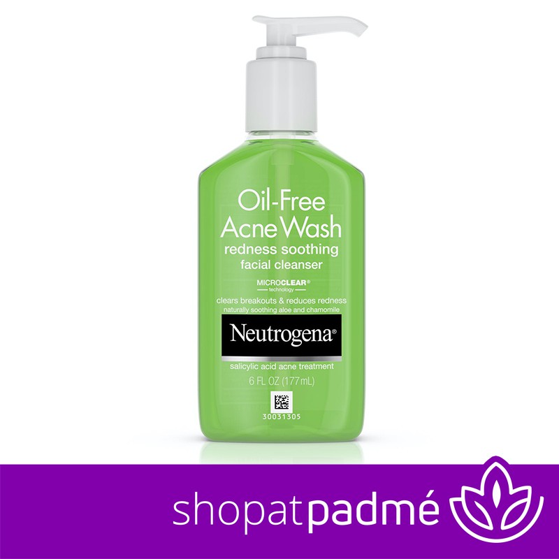 Neutrogena Oil-free Acne And Redness Soothing Facial Cleanser 177ml Shopee Indonesia