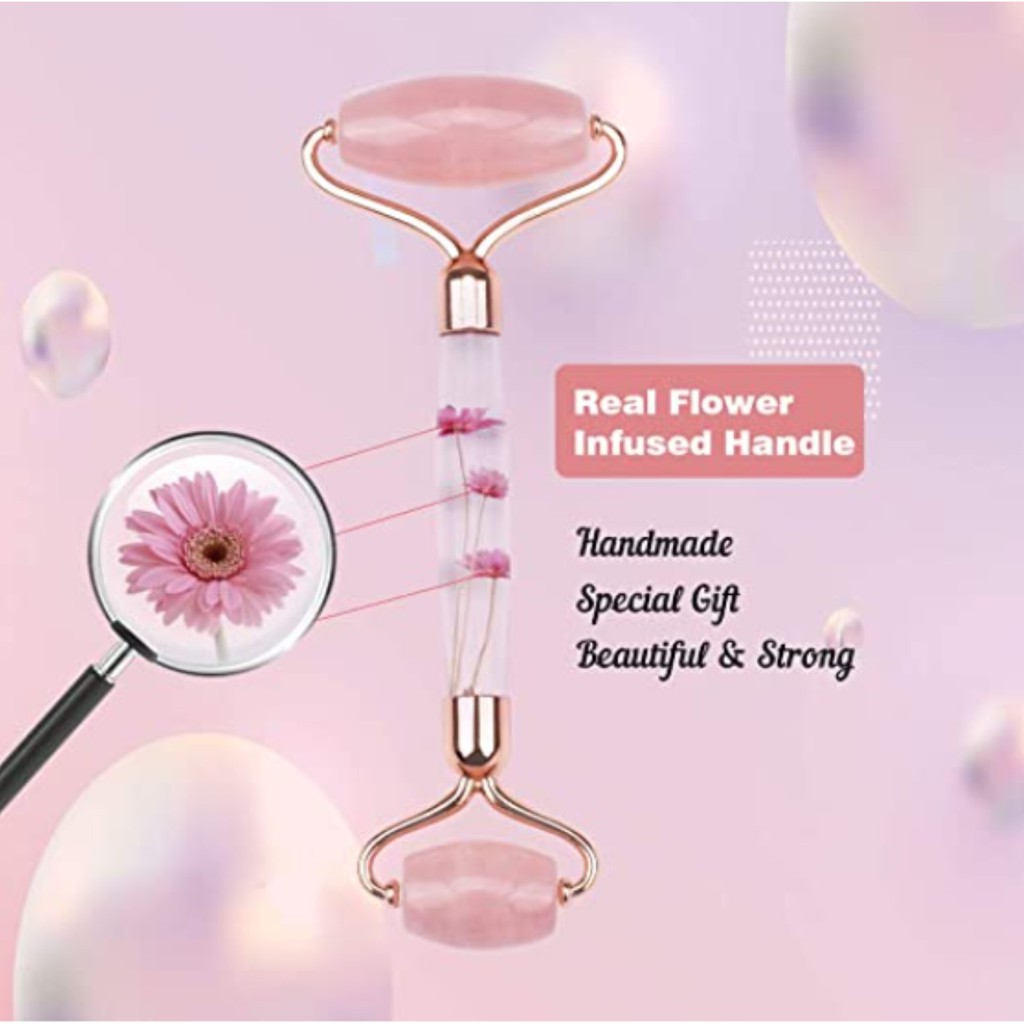 Gua Sha - Guasha Jade Roller - Gua Sha Original - Rose Quartz