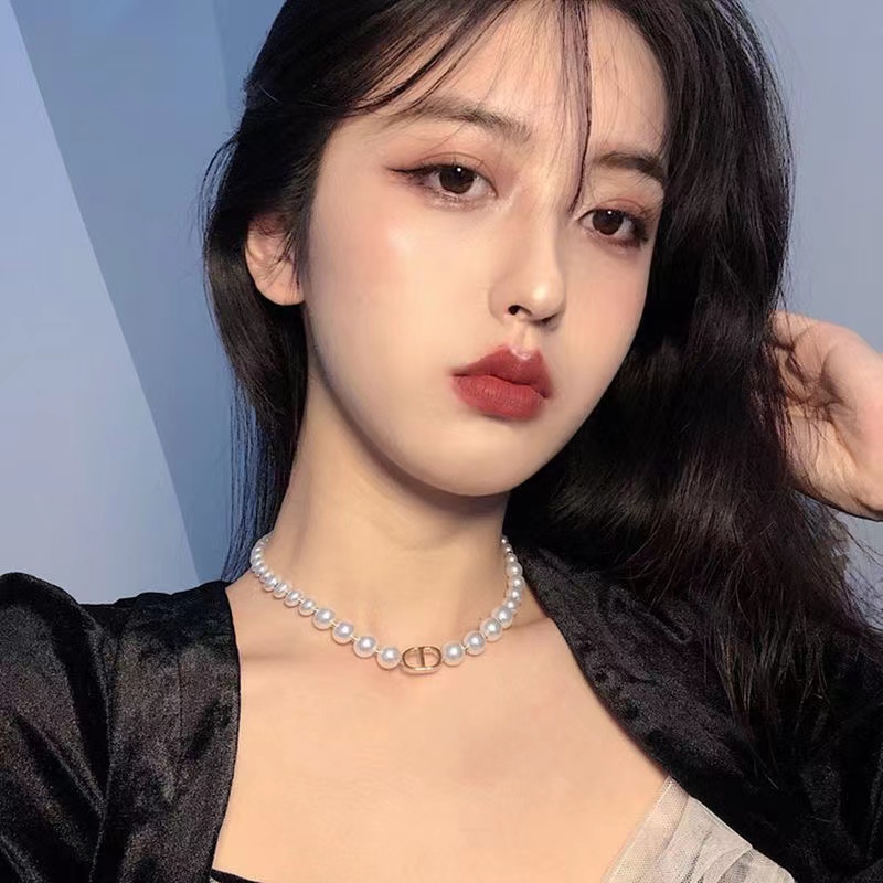 IFYOU Kalung Choker Rantai Mutiara Besar Gaya Korea Untuk Wanita