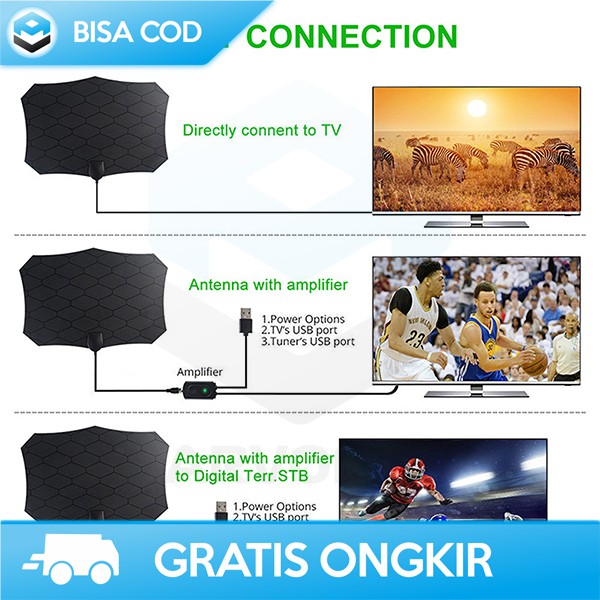 ANTENA TV DIGITAL INDOR SUPER JERNIH TAFFWARE TFL-D140 DVB T2 UHF AWET