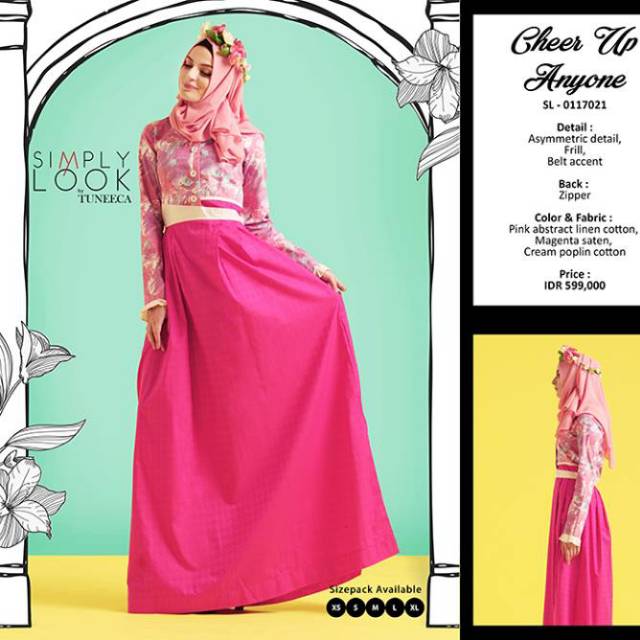 Gamis tuneeca simply look pink