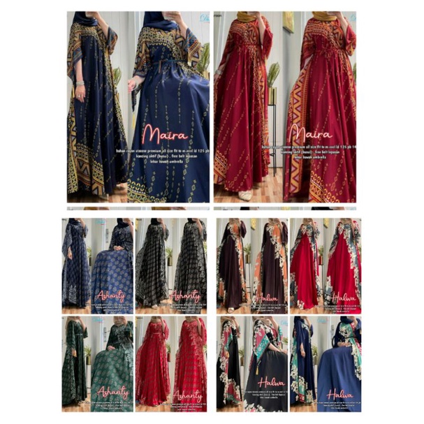 Halwa | Ashanty | Maira | Maxy Gamis Kaftan Rayon Viscose Premium LD 125
