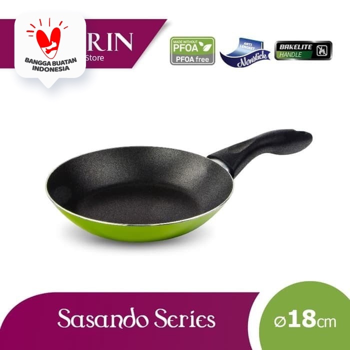 WAJAN- KIRIN TEFLON WAJAN SASANDO FRY PAN 18CM -WAJAN.