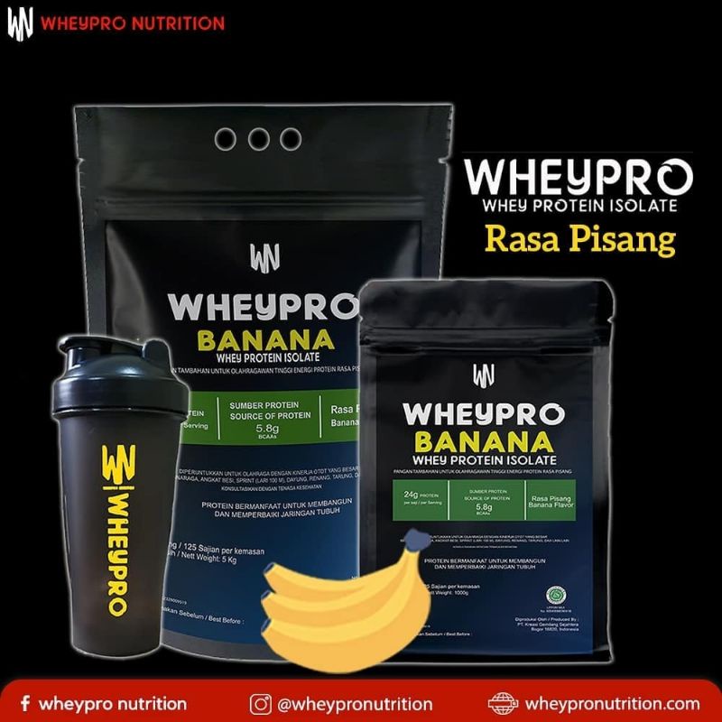 WN WHEYPRO ISOLATE WHEY PROTEIN RASA PISANG 1 KG