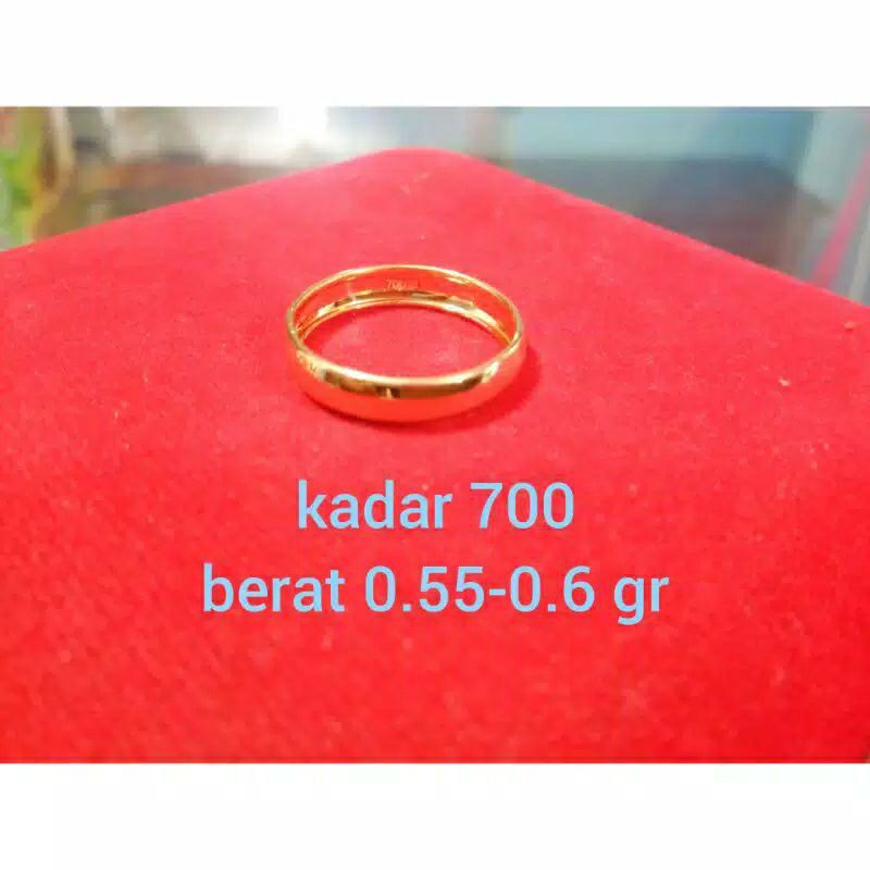 Cincin rotan polos emas kadar 700B