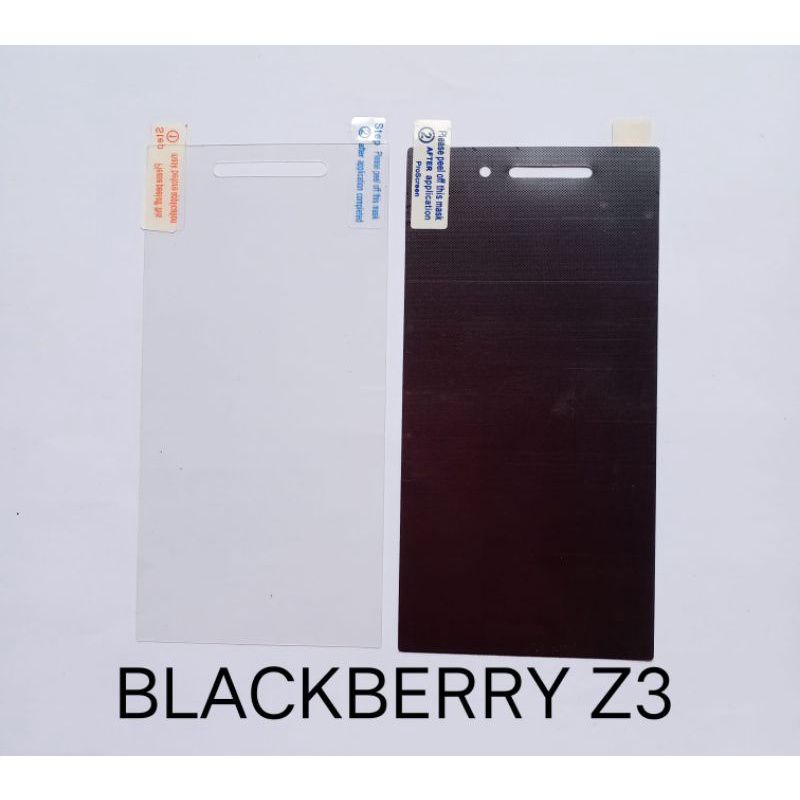 Anti Gores BlackBerry 9850 Monza 9860 Monaco . 9900 Dakota . Dallas . Q5 . Z3 . Z10 . Z30 anti gores BB anti bening anti glare anti spy anti mirror screen guard screen protector pelindung layar