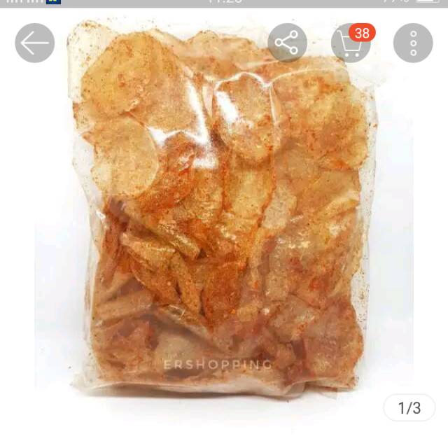 

Keripik kaca pedas 250 gram rasa pedas enak dan murah