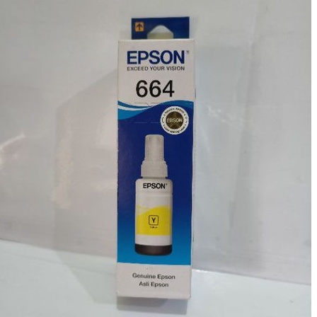 Tinta Printer EPSON T664 Yellow ORIGINAL Garansi Resmi