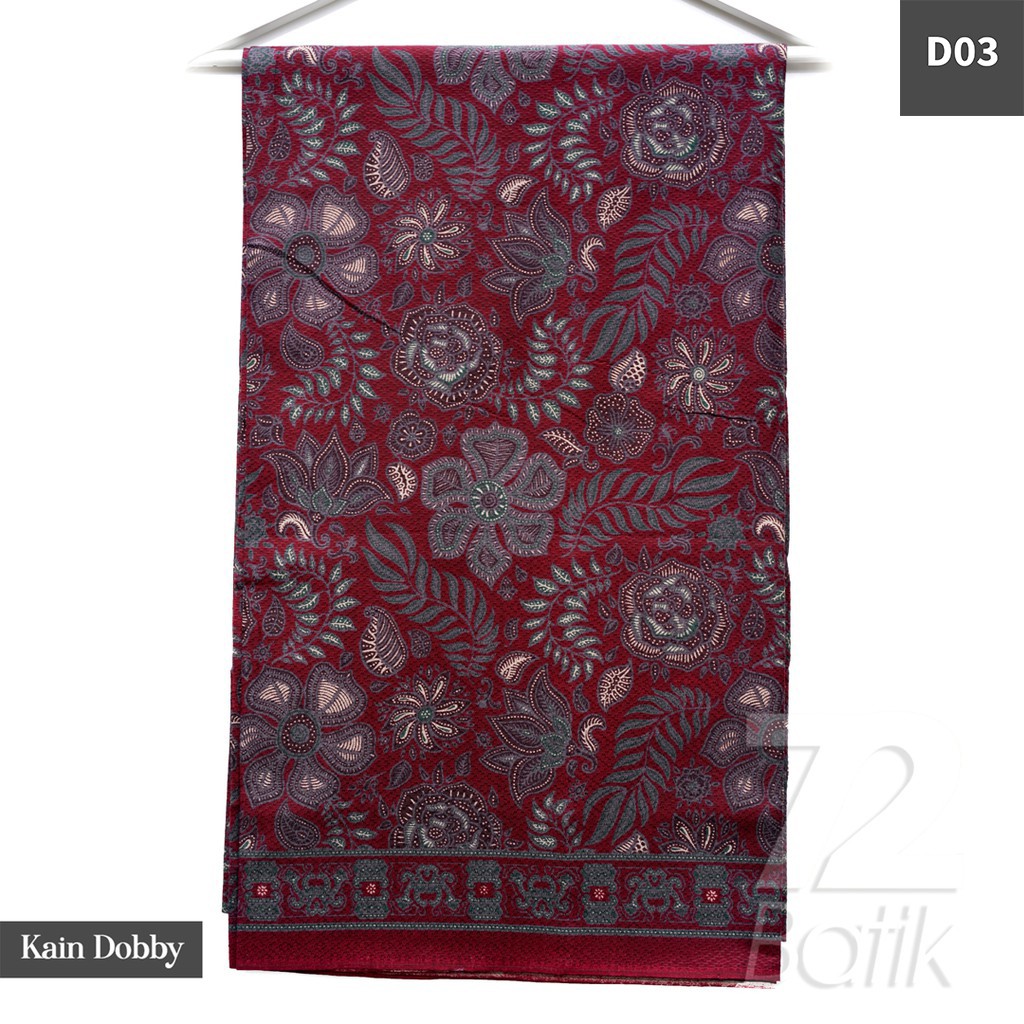 KAIN BATIK PREMIUM Dobby Motif Kembang Warna Merah Abang Dolbi Dobi Doby Viscos 727358 Cap 72 Jarik Jarit Samping Kebat Panjang Batik Dobby Modern Premium Bahan Seragam Batik Pernikahan Kantor Keluarga Murah Kamen Jadi Batik Bali Lembaran