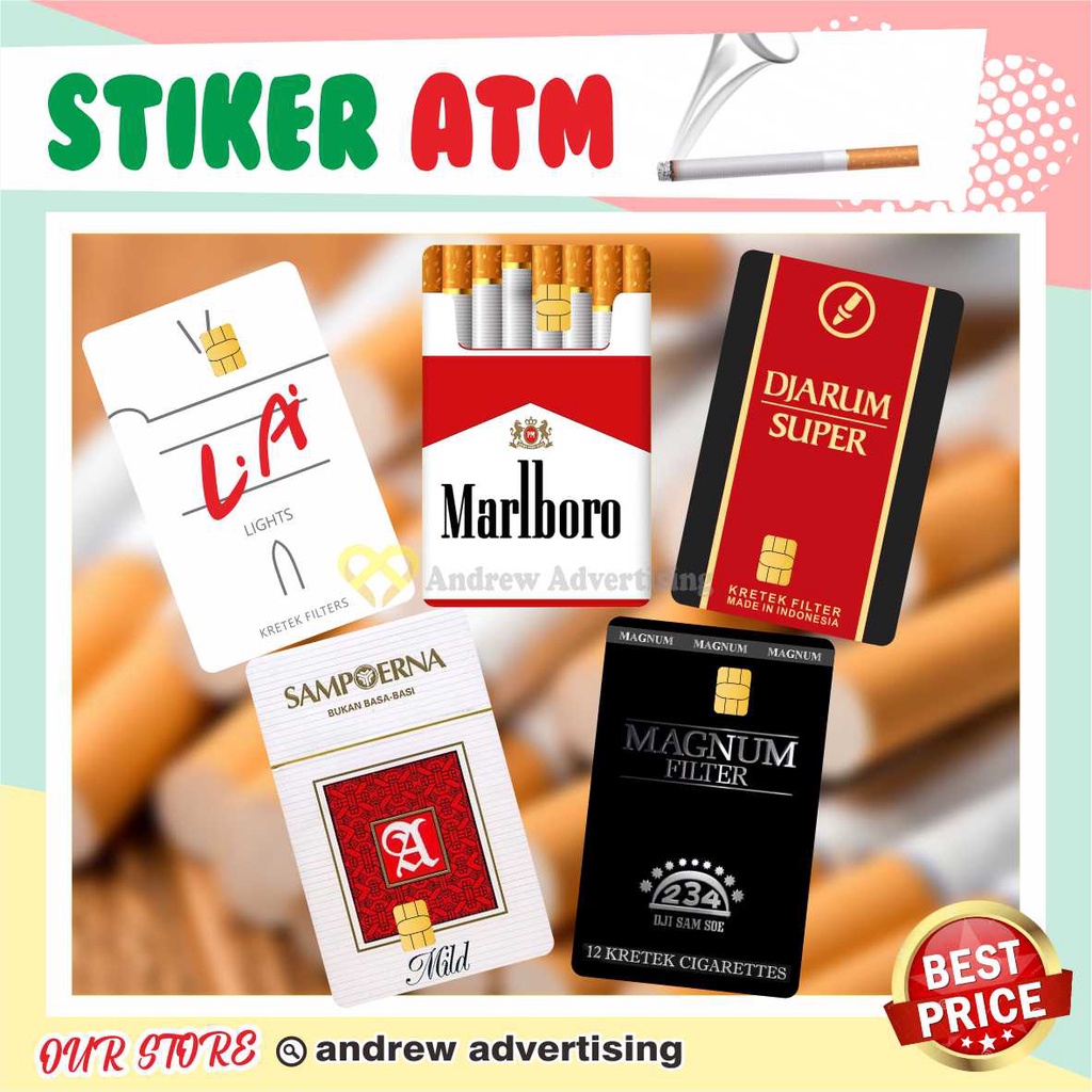 STIKER ATM SMOKING ROKOK | GARSKIN / STIKER KARTU ATM / SKIN KARTU ATM / DEBIT / CREDIT / EMONEY / FLAZZ