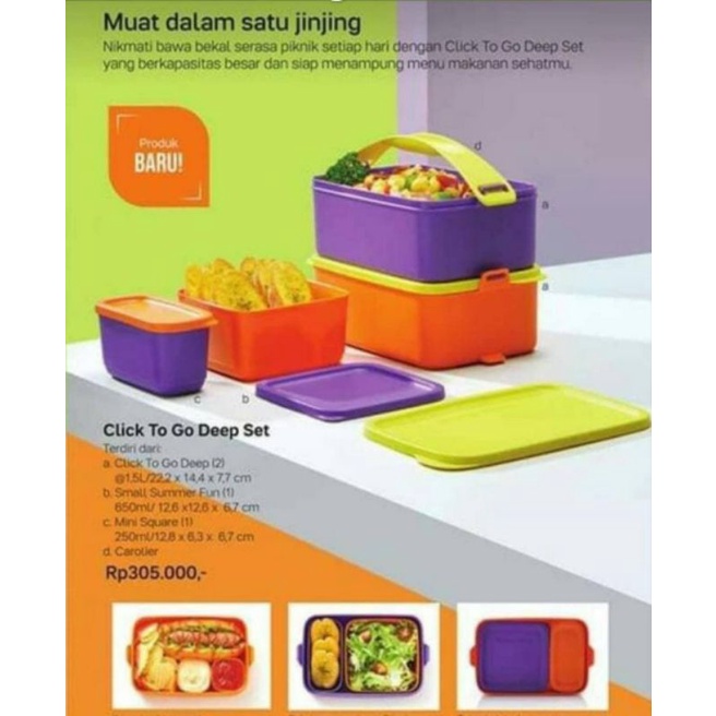 RANTANG SIMPLE SET ORI TUPPERWARE