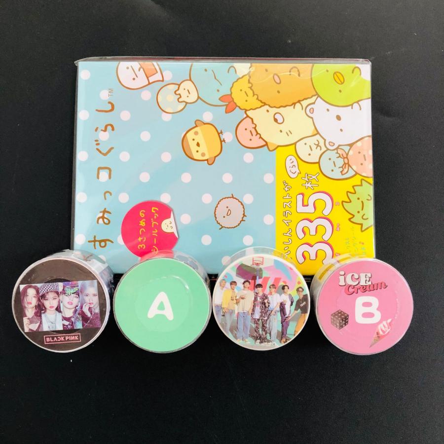 Stiker Kertasselotip Washi Gambar Kpop BTS Dynamite Blackpink Untuk Dekorasi Album Foto DIY
