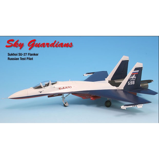 Diecast Pesawat Sky Guardians 1/72 Sukhoi SU-27 Russian Test Pilot
